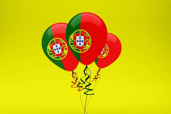 Portugals Flaggballongfirande — Stockfoto