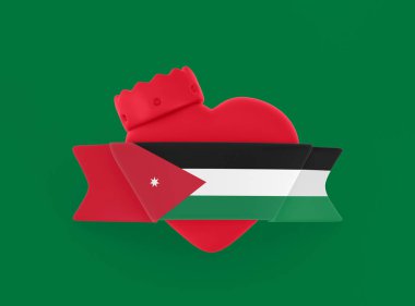 Ürdün Bayrak Kalp Bayrağı