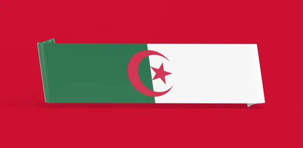 Прапор Алжиру Rubber Banner — стокове фото
