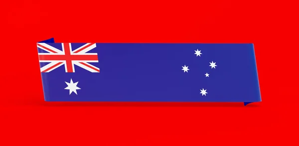 Australien Flagga Gummi Banner — Stockfoto