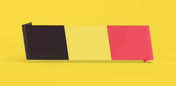 Belgien Flagga Gummi Banner — Stockfoto