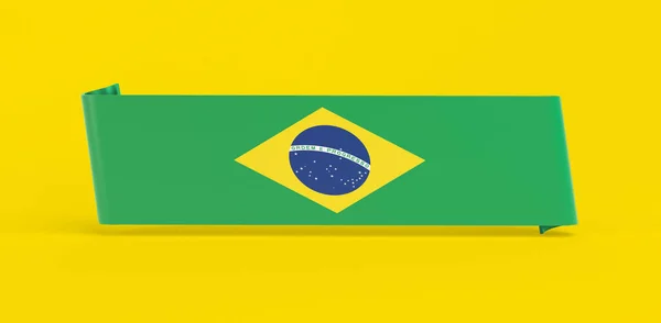 巴西国旗和橡皮旗 — 图库照片