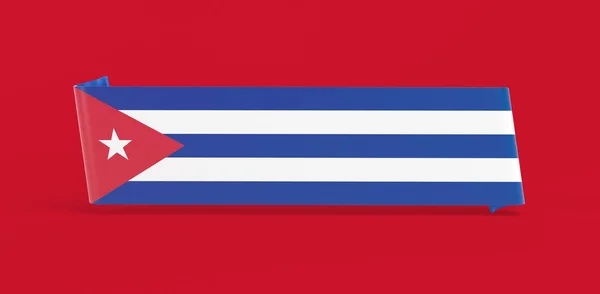Cuba Flag Rubber Banner — Stock Photo, Image