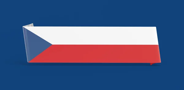 Czechy Flaga Guma Sztandar — Zdjęcie stockowe