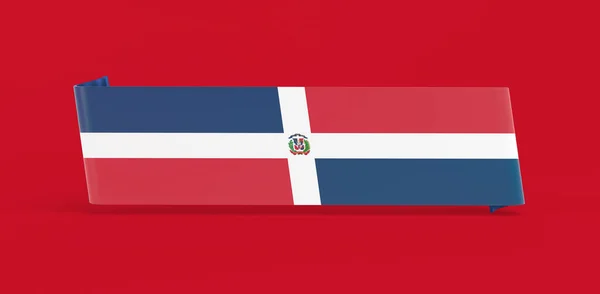 ドミニカ共和国旗 バナー — ストック写真