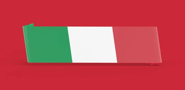 Olaszország Zászló Rubber Banner — Stock Fotó