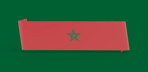 Marokko Flagge Gummibanner — Stockfoto