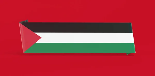 Palestine Flag Rubber Banner — Stock Photo, Image