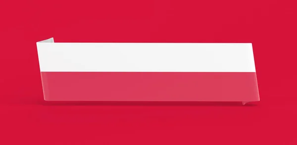 Flaga Polski Guma Bannerowa — Zdjęcie stockowe