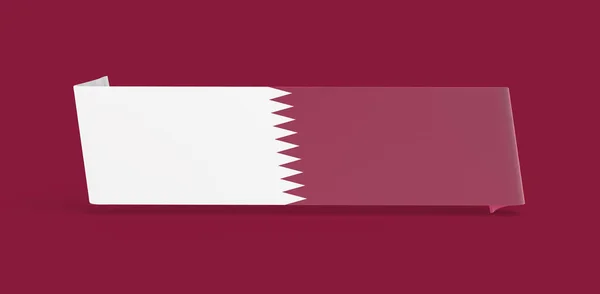 Banner Goma Bandera Qatar — Foto de Stock