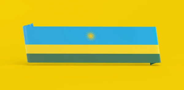 stock image Rwanda Flag Rubber Banner