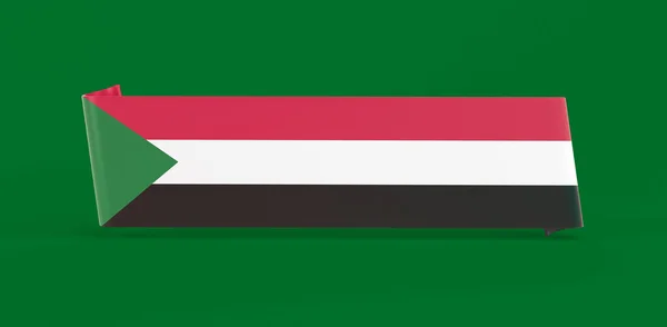 Sudan Flag Rubber Banner — Stock Photo, Image
