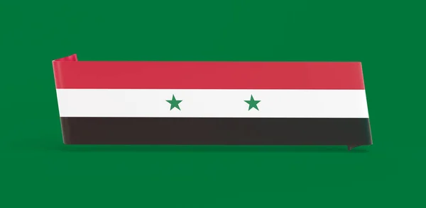 Syrien Flagga Gummi Banner — Stockfoto