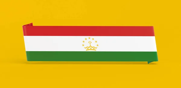 Flaga Tadżykistanu Sztandar Gumy — Zdjęcie stockowe