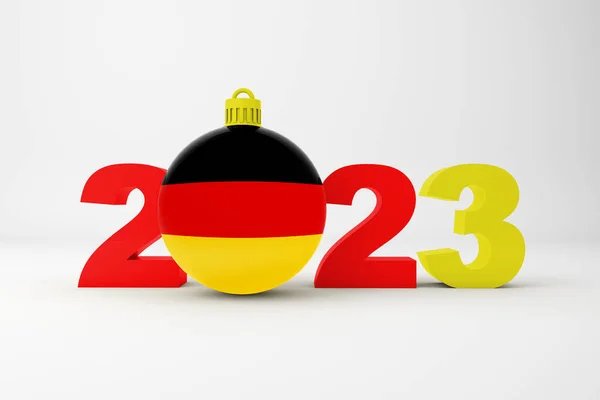Almanya Süslü 2023 Yılı — Stok fotoğraf