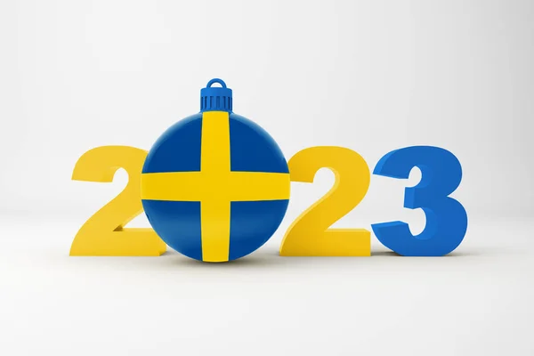 2023 Jahr Mit Schweden Ornament — Stockfoto