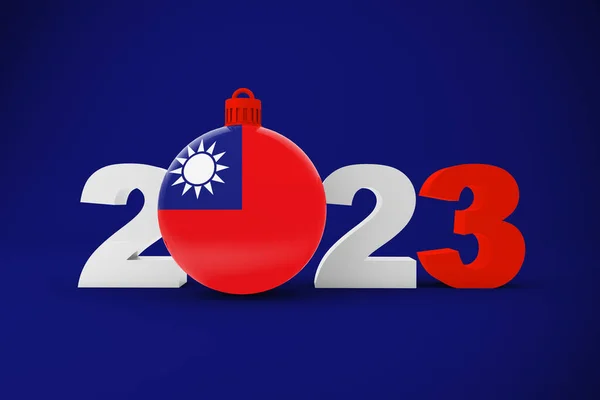 2023 Rok Tajwanem Ornament — Zdjęcie stockowe