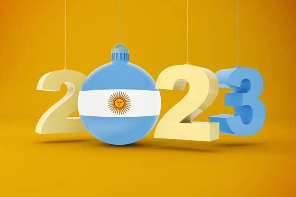 2023 Рік Аргентинським Прапором — стокове фото