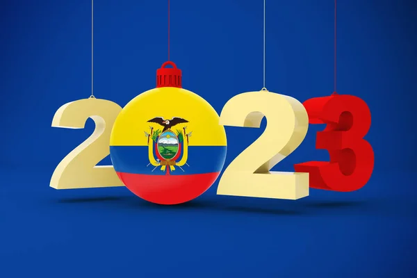 2023 Год Флагом Эквадора — стоковое фото