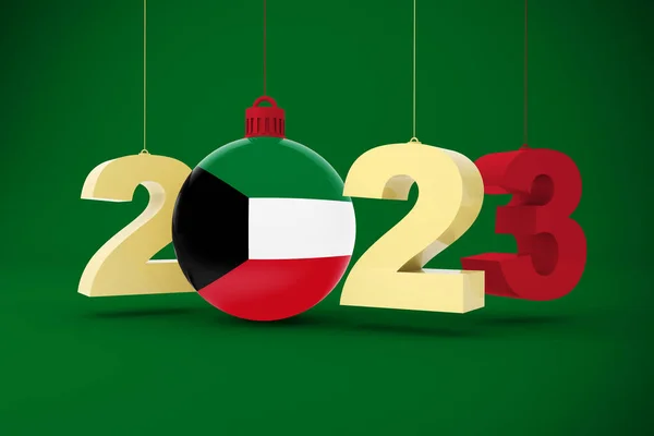 2023 쿠웨이트 깃발달린 — 스톡 사진