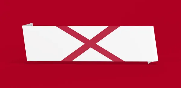 Alabama Flag Ribbon Banner Zászlós — Stock Fotó