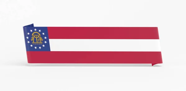 Georgia Flag Ribbon Banner — Stock Photo, Image