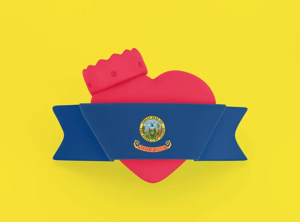 Прапор Айдахо Прапор Серця — стокове фото