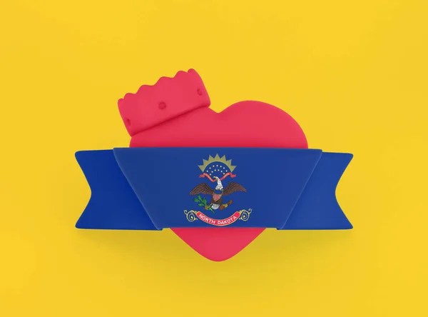Прапор Серця Північної Дакоти — стокове фото