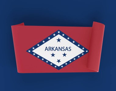 Arkansas Bayrak Kurdelesi Bayrağı