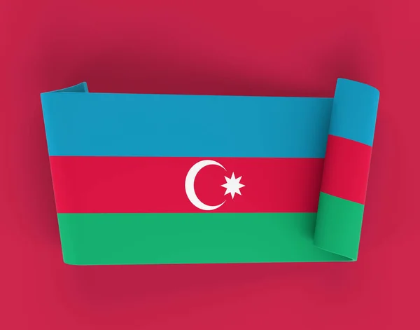 Azerbajdzjans Flagga Banderoll — Stockfoto
