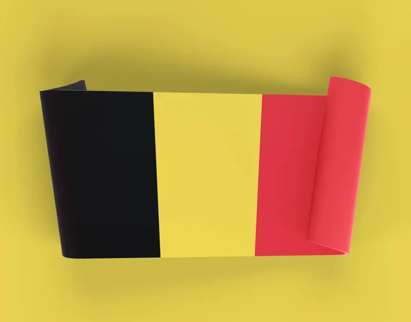 Belçika Bayrak Kurdelesi Bayrağı — Stok fotoğraf