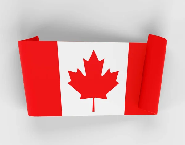 Bandeira Fita Bandeira Canadá — Fotografia de Stock