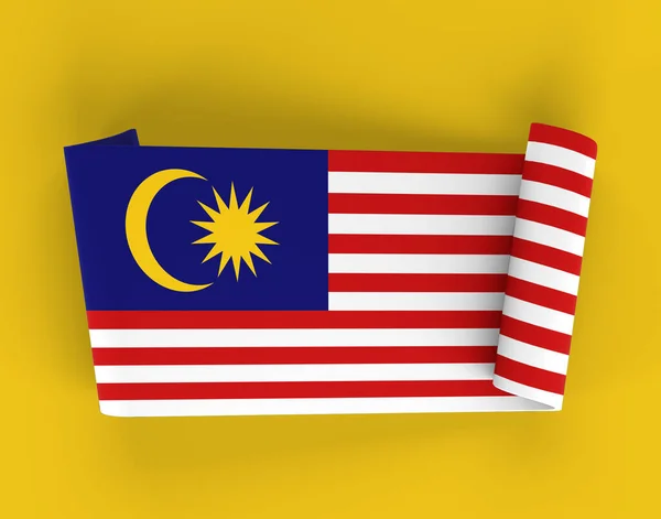 Malezya Bayrak Sancağıname — Stok fotoğraf