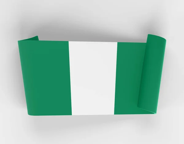 Nigeria Fahnenband Banner — Stockfoto