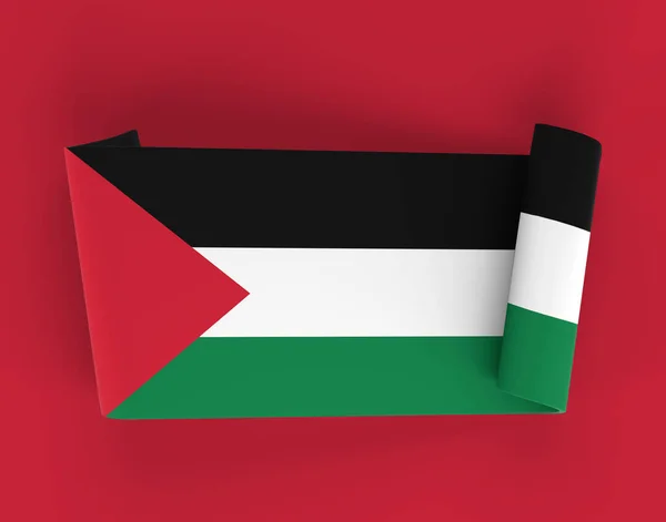 Palästina Flagge Band Banner — Stockfoto