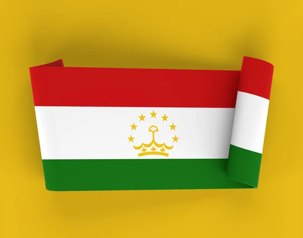 Nápis Vlajka Tádžikistán — Stock fotografie