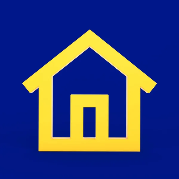 Home Sign Icon Front Side — Stock Photo, Image