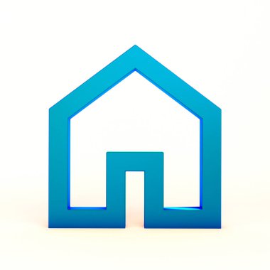 Ev İşareti Önü Beyaz Arkaplan