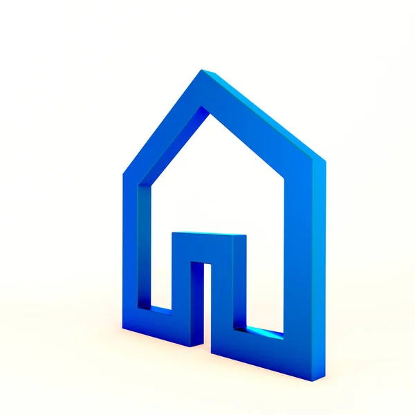 Home Sign Right Side Witte Achtergrond — Stockfoto