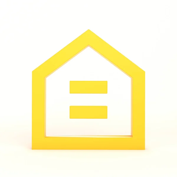 Home Icon Sign Vorderseite Mit Weißem Hintergrund — Stockfoto