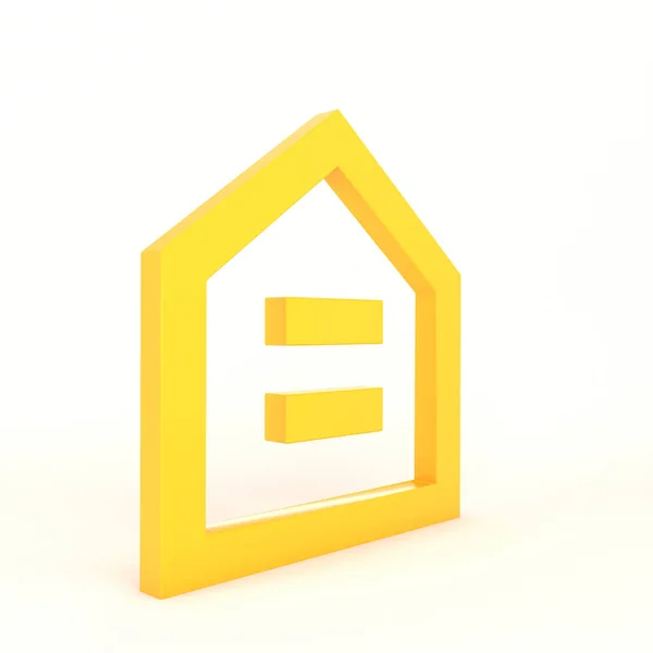 Home Icon Sign Linke Seite Mit Weißem Hintergrund — Stockfoto