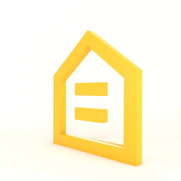 Home Icon Sign Rechte Seite Mit Weißem Hintergrund — Stockfoto