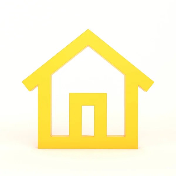 Home Sign Icon Vorderseite Mit Weißem Hintergrund — Stockfoto