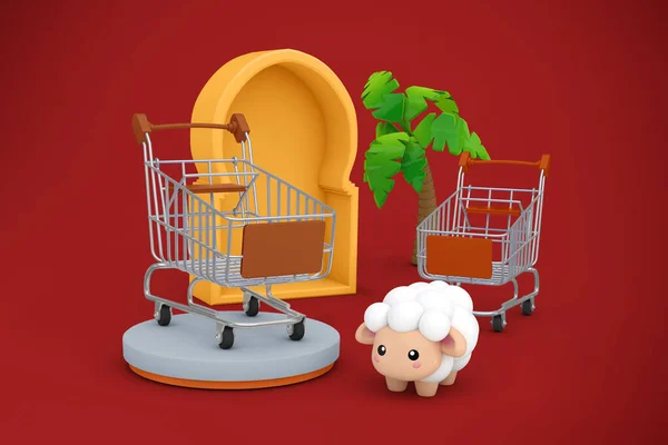Adha Shopping Carts Perspective Side