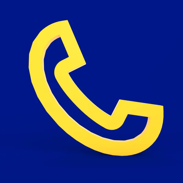 Telefon Ikona Przednia Strona — Zdjęcie stockowe