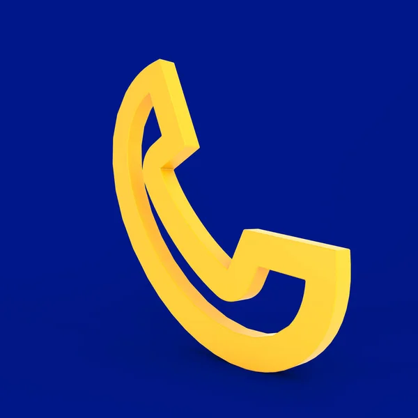 Telefon Ikone Auf Der Rechten Seite — Stockfoto