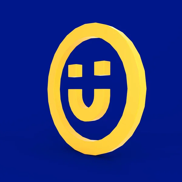 Sorriso Emoji Lato Destro — Foto Stock