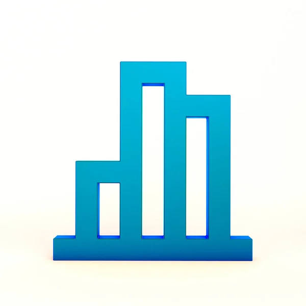 Diagram Statistik Logga Framsidan Vit Bakgrund — Stockfoto