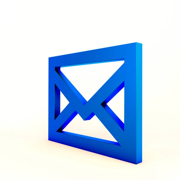 Mail Symbol Rechts Weißen Hintergrund — Stockfoto