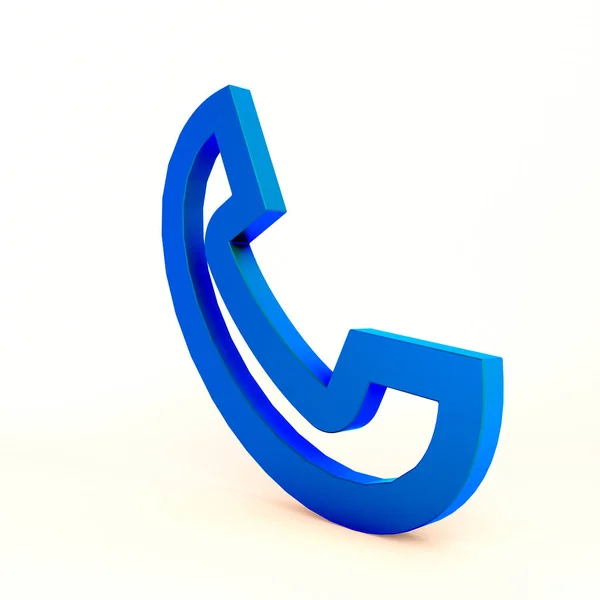 Telefon Ikona Prawej Stronie Białym Tle — Zdjęcie stockowe